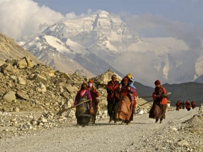 Pilgrims around Mount Kailash