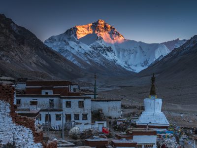 Everest view from Ronpuk monastery
